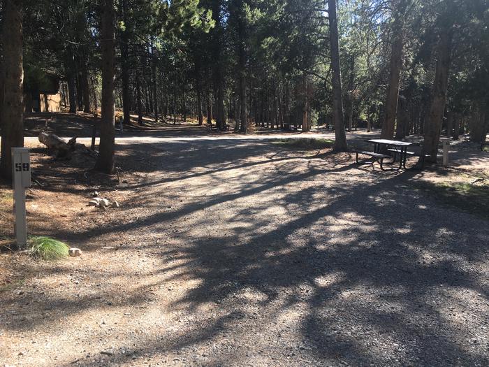 A photo of Site 59 of Loop G at Colter Bay RV Park with Full Hookup
