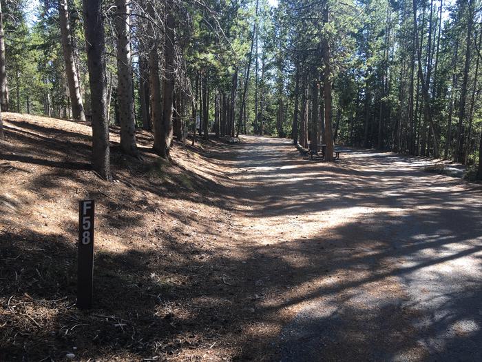 A photo of Site 58 of Loop F at Colter Bay RV Park with Full Hookup