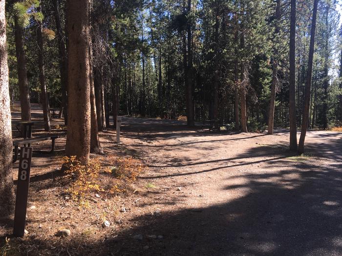 A photo of Site 68 of Loop H at Colter Bay RV Park with Full Hookup
