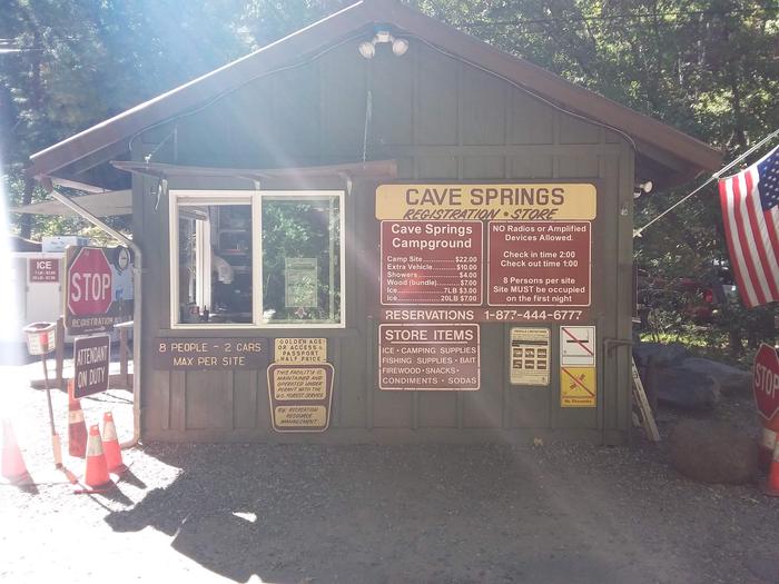 Cave Springs Campground Registration and Store