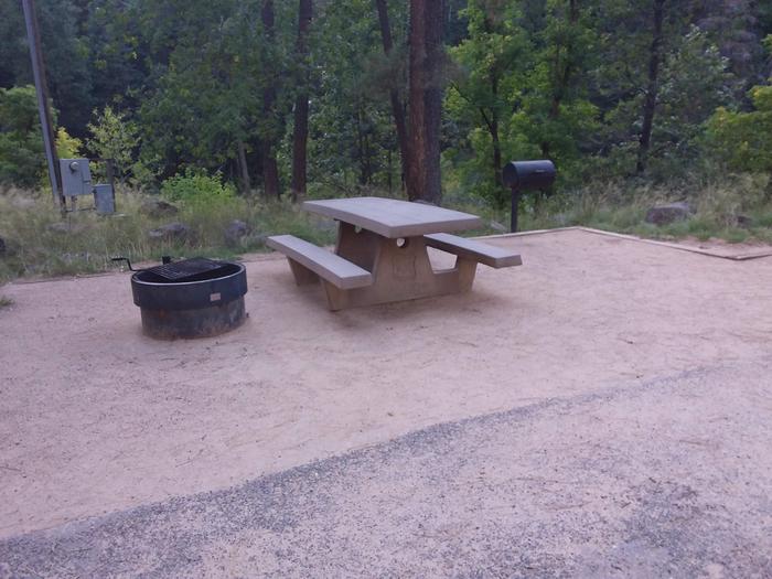 Pine Flat Site 22 with picnic table, grill and campfire pit