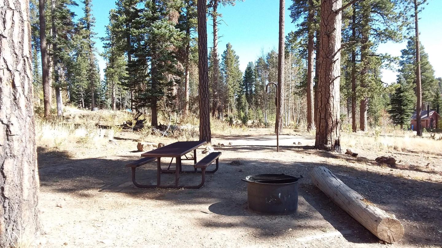 Demotte Campsite with table, fire ring, and sitting log.Campsite with table, fire ring, and sitting log.