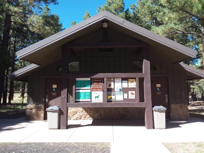Pinegrove Campground Restrooms and Information Board