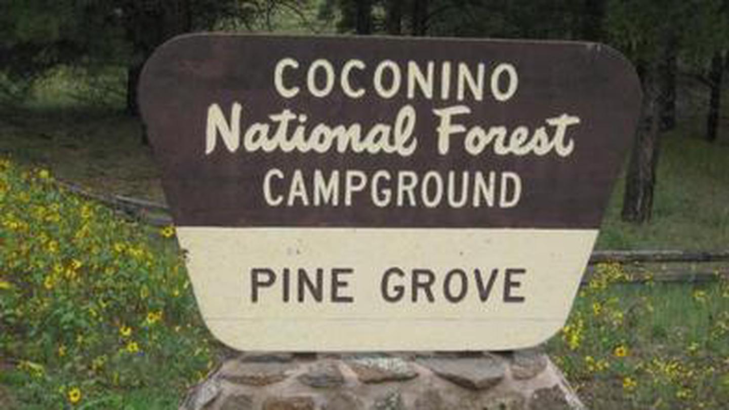 Pinegrove Campground Entrance Sign