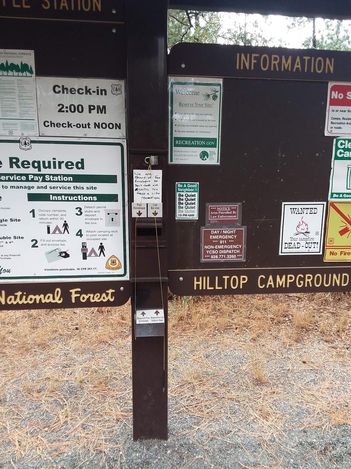 Hilltop Campground Self-Pay KioskHilltop Campground
