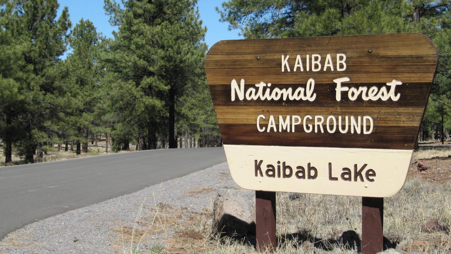 Kaibab Lake Campground Entrance Sign