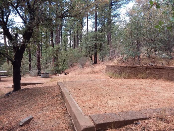 Hilltop Campground Loop A Site 2: table, fire pit, and tent padHilltop Campground Loop A Site 2