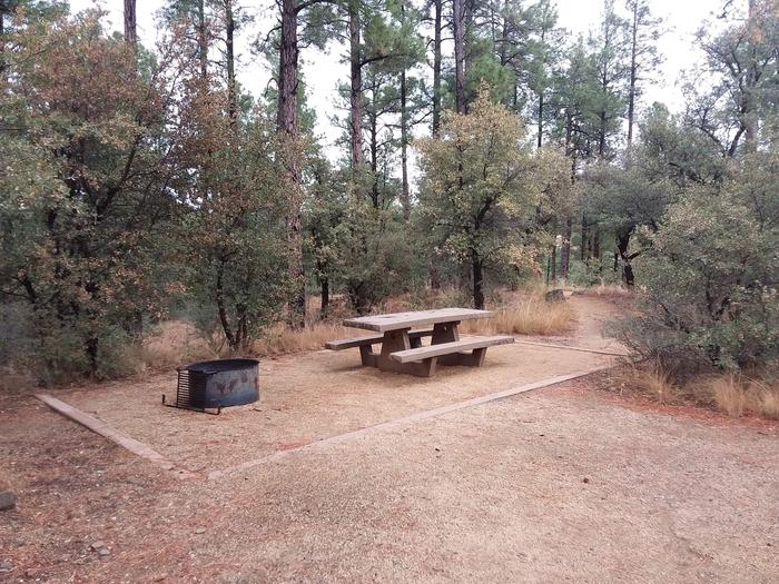 Hilltop Campground Loop A Site 8: table, fire pitHilltop Campground Loop A Site 8