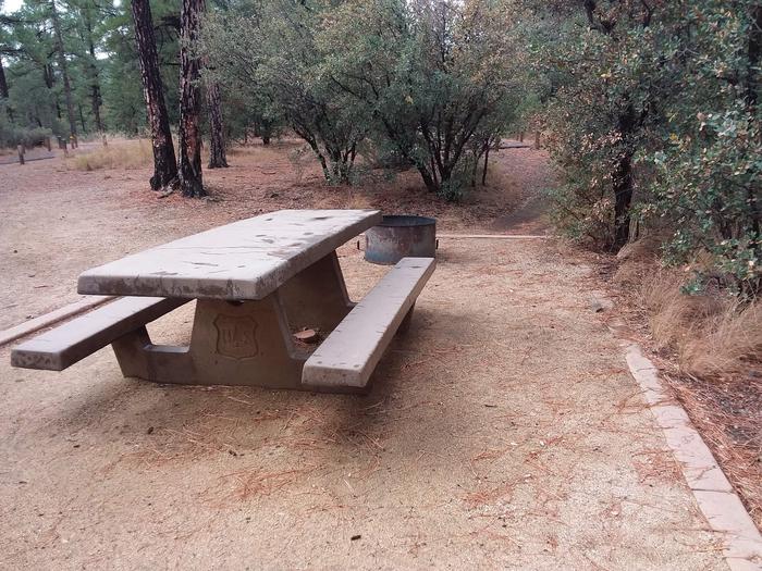 Hilltop Campground Loop A Site 8: table, fire pitHilltop Campground Loop A Site 8