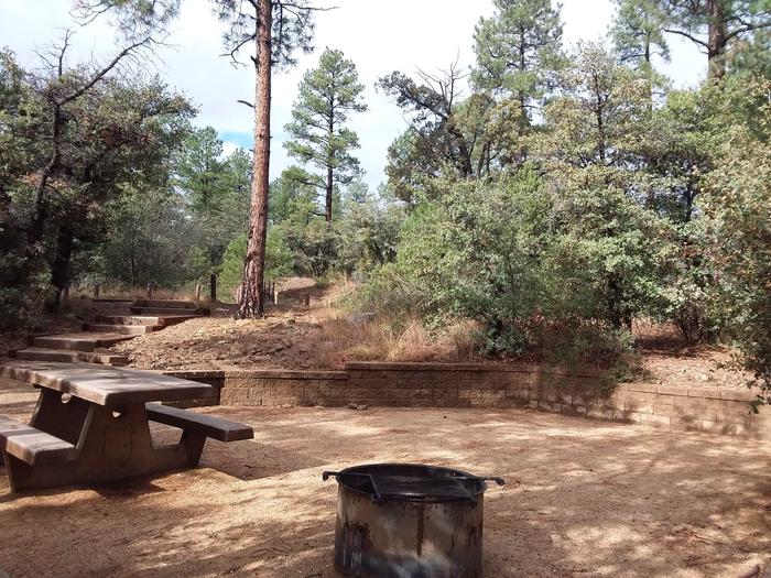 Hilltop Campground Loop C Site 23: table, fire pit.Hilltop Campground Loop C Site 23