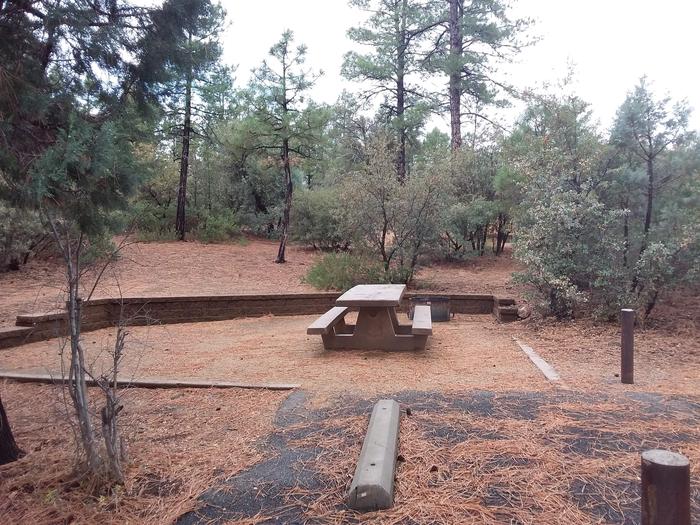 Hilltop Campground Loop C Site 30: table, fire pit with easy accessHilltop Campground Loop C Site 30