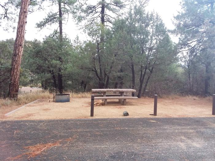 Hilltop Campground Loop C Site 32: table, fire pit Hilltop Campground Loop C Site 32