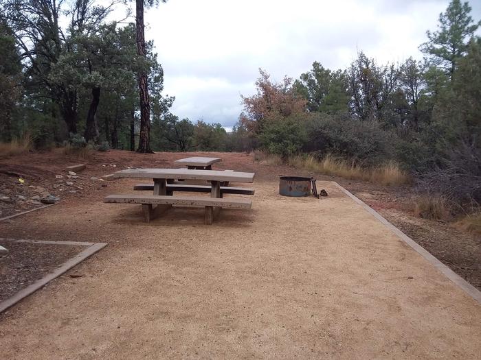 Hilltop Campground Loop C Site 33: table, fire pit Hilltop Campground Loop C Site 33
