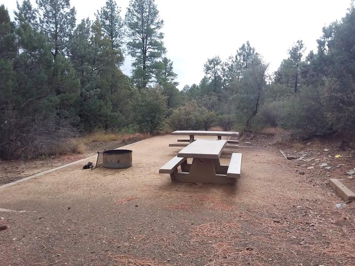 Hilltop Campground Loop C Site 33: tables, fire pit Hilltop Campground Loop C Site 33