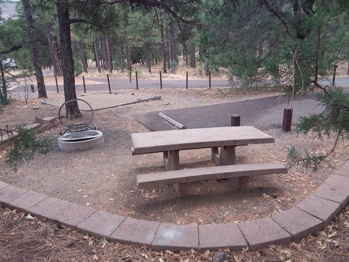 Potato Patch Campground Loop A Site 012: table, fire pit, and tent pad with parkingPotato Patch Campground Loop A Site 012