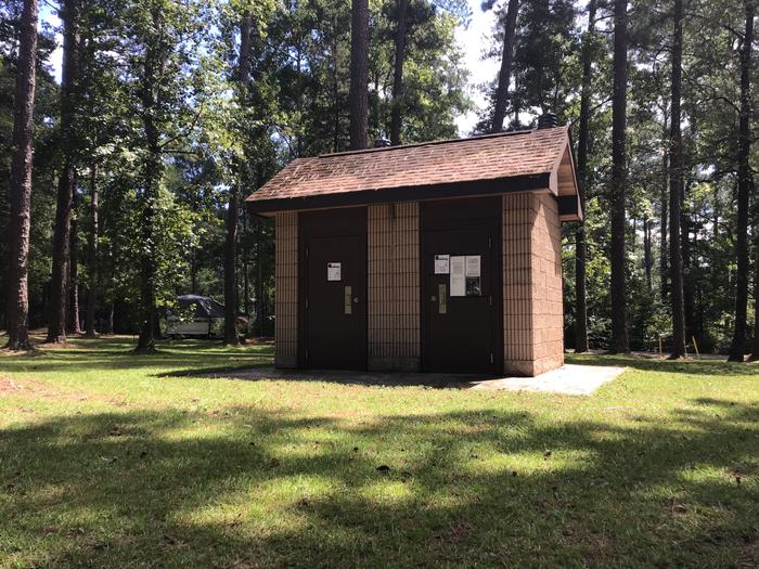 A photo of restroom facilities at Brick House Campground (SC)