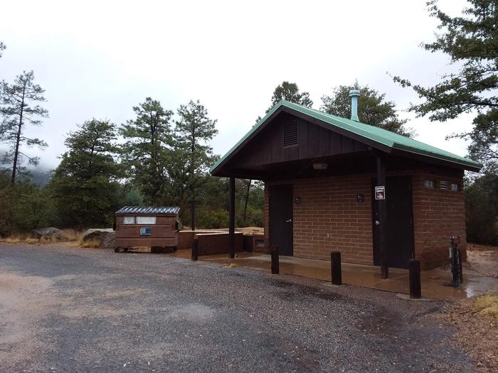 Yavapai Campground Restrooms with Trash Collection and a Water Spigot