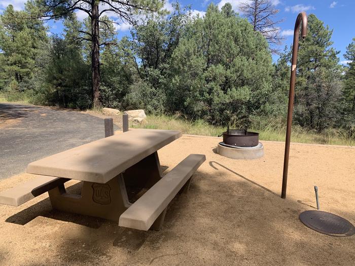 A photo of Site 04 of Loop B at LYNX CAMPGROUND with Picnic Table, Fire Pit, Lantern Pole