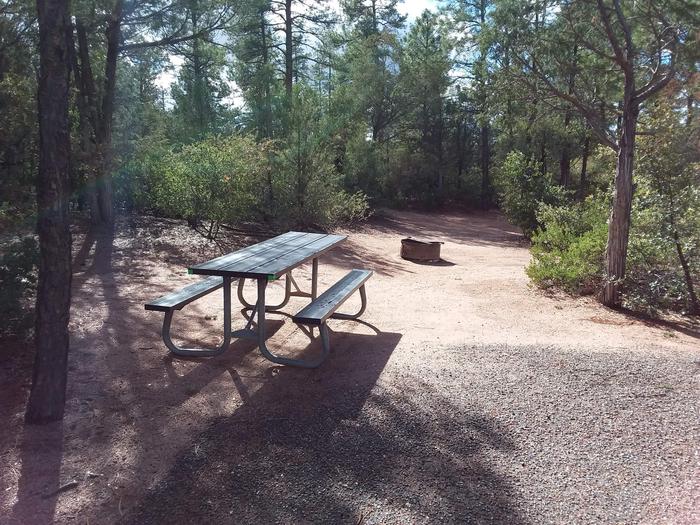 Houston Mesa, Elk Loop site #23 table and campfire area.Houston Mesa, Elk Loop site #23 