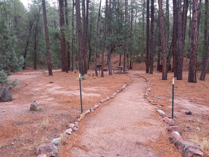 Ponderosa (AZ) Loop D Site 002: stone pathway to campsitePonderosa (AZ) Loop D Site 002