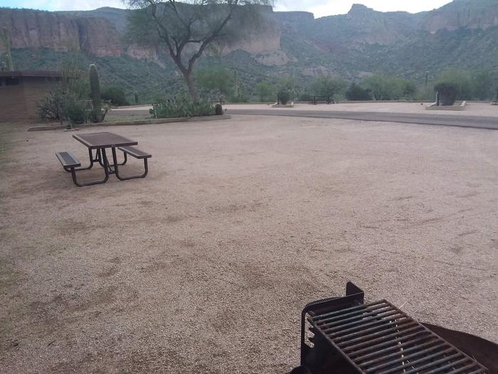 Tortilla Campground Site 38: table, fire pit, and a viewTortilla Campground Site 38