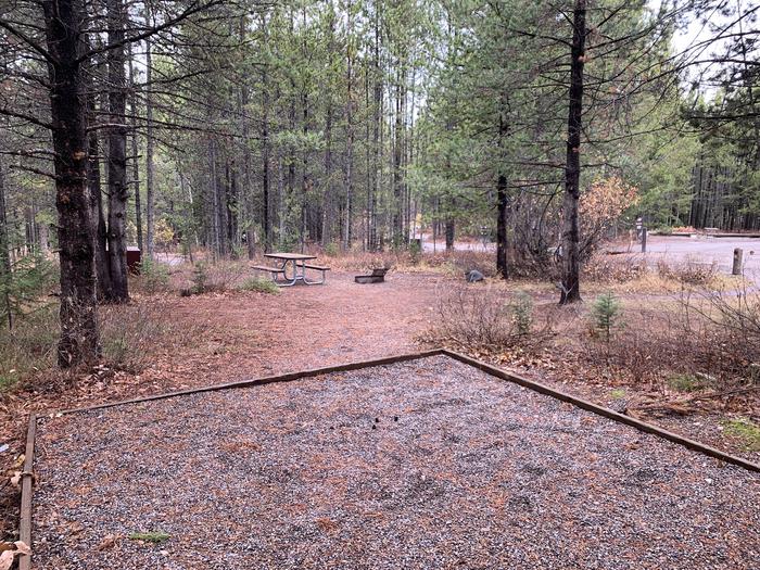 A photo of Site 23 of Loop 1 at Signal Mountain Lodge Campground with Picnic Table, Electricity Hookup, Fire Pit, Shade, Food Storage, Tent Pad