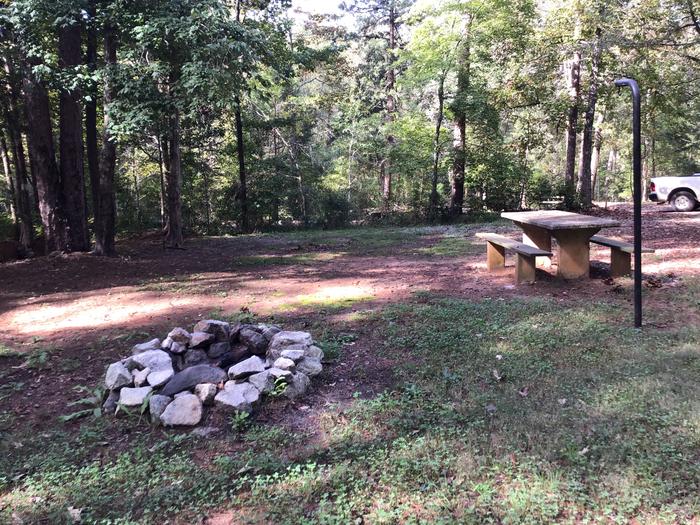 A photo of Site 04 of Loop Woods Ferry at Woods Ferry Campground (SC) with Picnic Table, Fire Pit, Lantern Pole