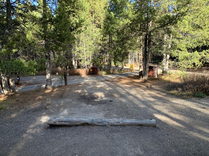 A photo of Site 53 of Loop 2 at Signal Mountain Lodge Campground with Picnic Table, Fire Pit, Shade, Food Storage, Tent Pad