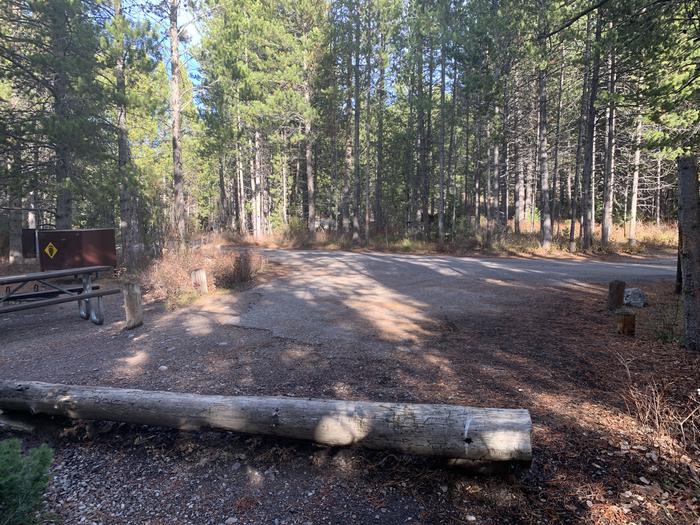 A photo of Site 63 of Loop 2 at Signal Mountain Lodge Campground with Picnic Table, Fire Pit, Shade, Food Storage, Tent Pad