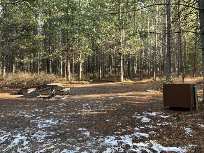 A photo of Site 56 of Loop 2 at Signal Mountain Lodge Campground with Picnic Table, Fire Pit, Shade, Food Storage, Tent Pad