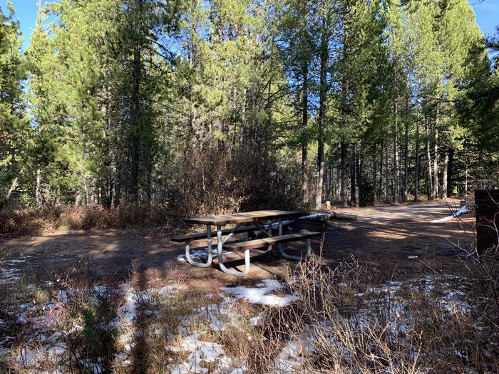 A photo of Site 49 of Loop 2 at Signal Mountain Lodge Campground with Picnic Table, Fire Pit, Shade, Food Storage