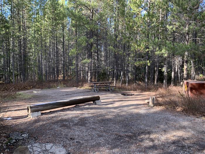 A photo of Site 57 of Loop 2 at Signal Mountain Lodge Campground with Picnic Table, Fire Pit, Shade, Food Storage, Tent Pad