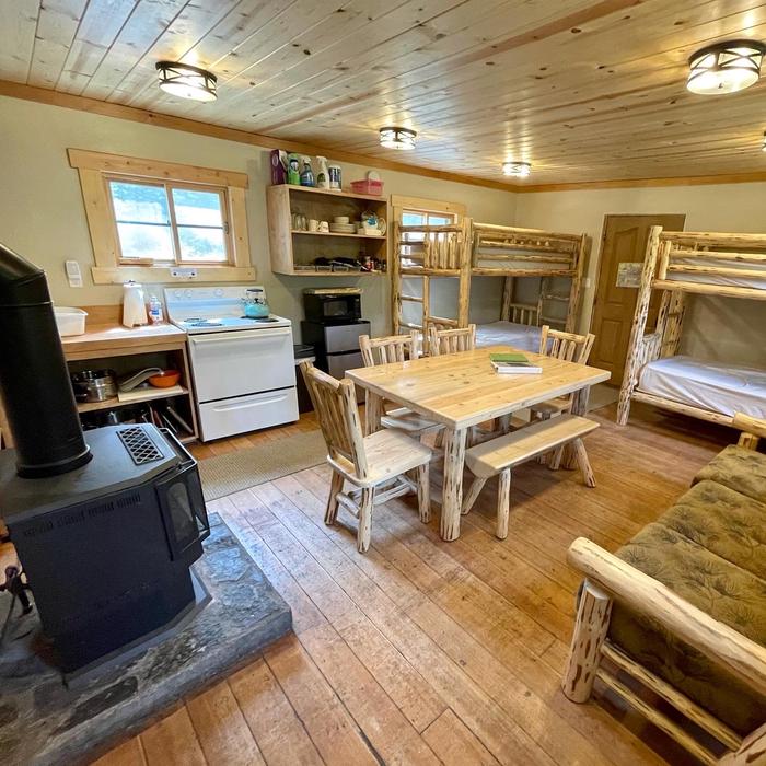 Owl Creek Cabin Interior 
sleeps 4 + couch