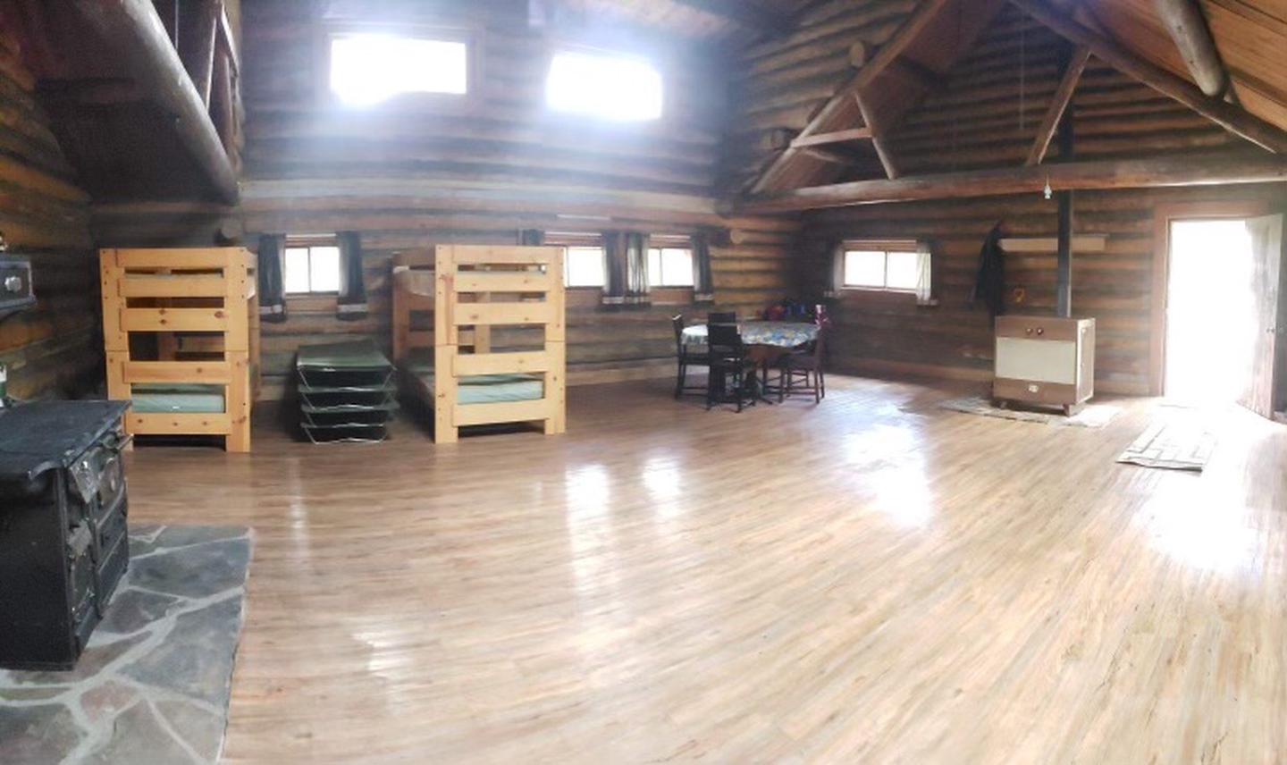 Interior of Lost Horse cabin.View of the interior of Lost Horse cabin.