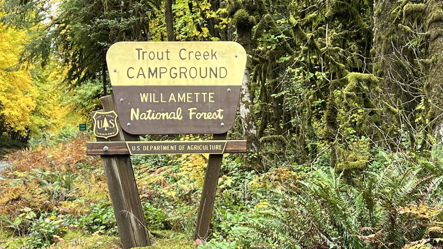 Trout Creek Campground located in the Willamette National ForestWelcomet to Trout Creek Campground - Willamette National Forest - 20 Miles East of Sweet Home, Oregon on Hwy. 20