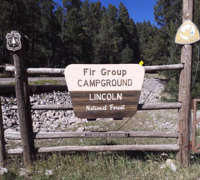 FIR Group Campground Entrance Sign