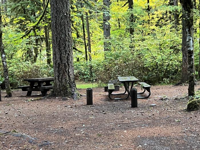 Picnic Tables and Fire RingYukwah Campground - Site 018