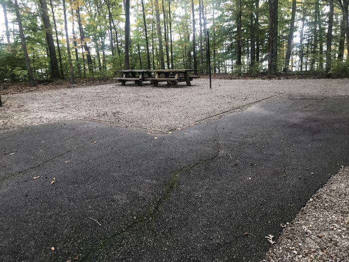 A photo of Site I007 of Loop I at TWIN KNOBS CAMPGROUND with Picnic Table, Fire Pit, Shade, Tent Pad, Lantern Pole