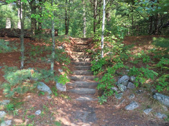 Steps leading from north dock to campground
