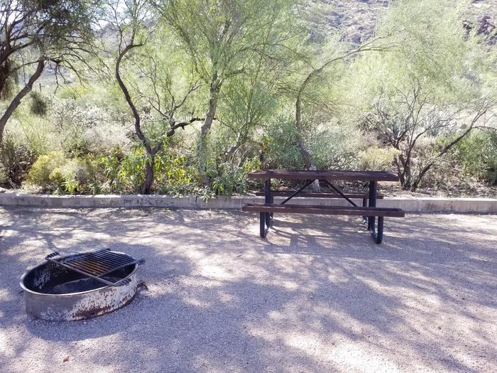 Site 67.Site 67 with a picnic table, fire ring, and parking.