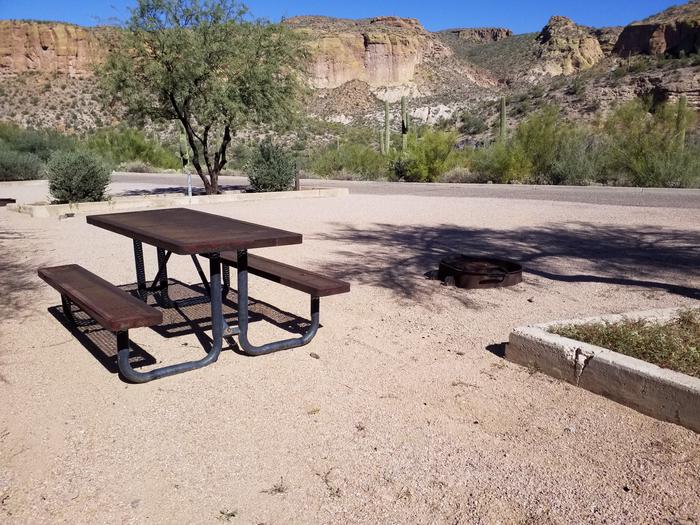 Site 73 Site 73 with a picnic table, fire ring, and parking.