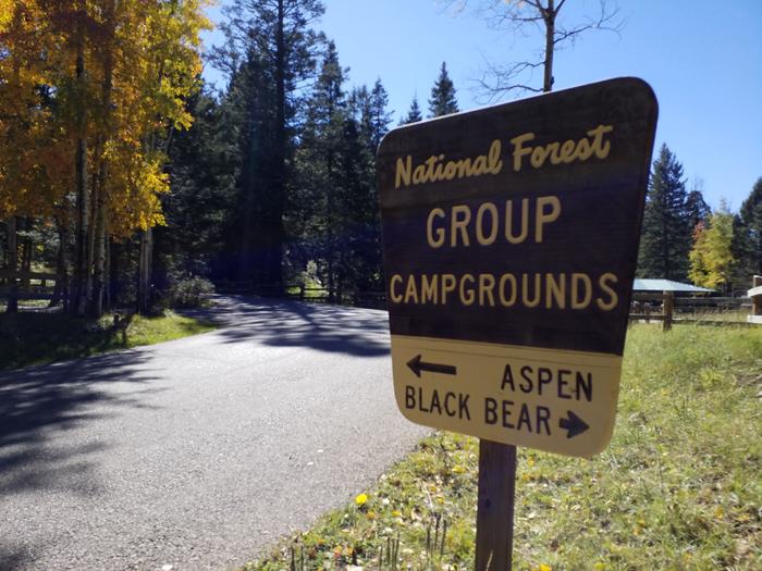 Black Bear Group Campground: entrance signBlack Bear Group Campground