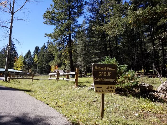 Black Bear Group Campground: entrance signBlack Bear Group Campground