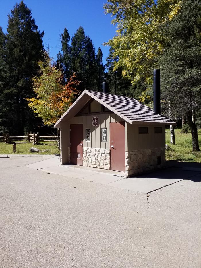 Black Bear Group Campground: restrooms on site.Black Bear Group Campground