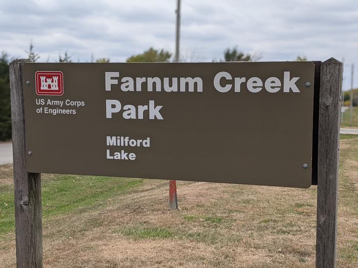 Farnum Creek Campground Entrance Sign
