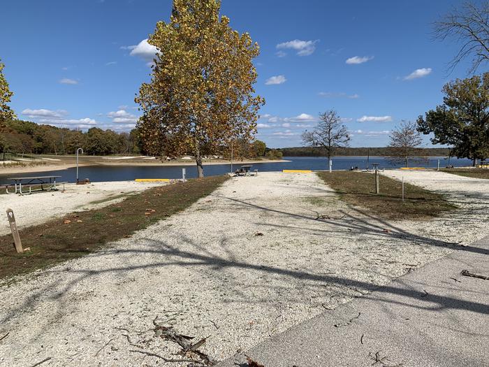 A photo of Site B08 of Loop EAST at RUARK BLUFF EAST with Picnic Table, Electricity Hookup, Fire Pit, Waterfront, Lantern Pole