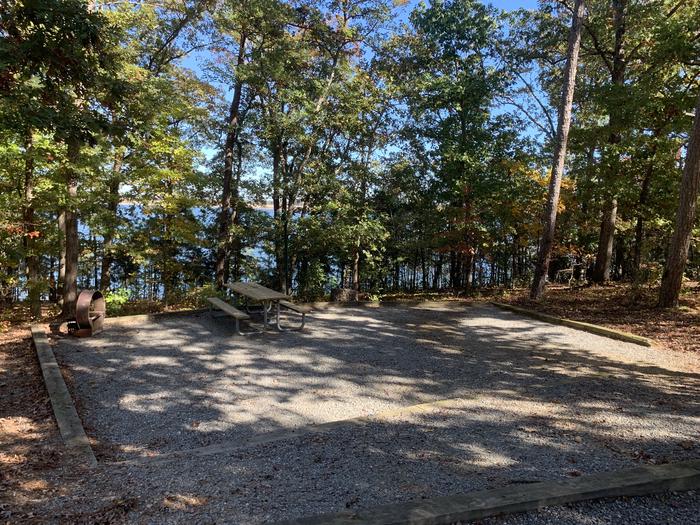 A photo of Site 045 of Loop A at NORTH BEND PARK with Picnic Table, Fire Pit, Tent Pad, Lantern Pole