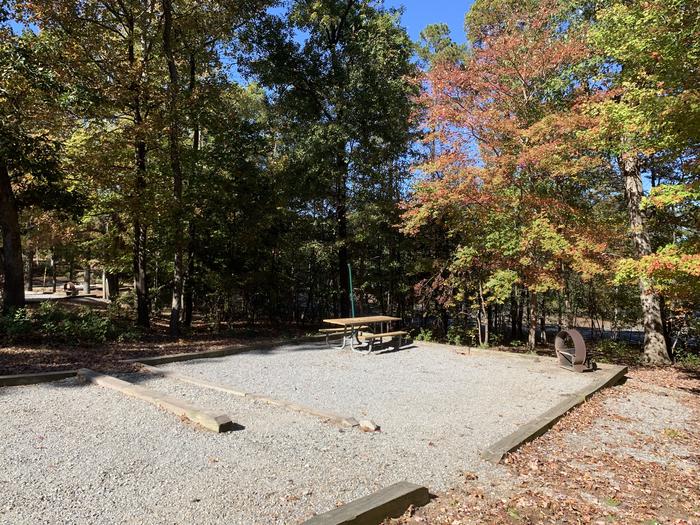 A photo of Site 047 of Loop A at NORTH BEND PARK with Picnic Table, Fire Pit, Tent Pad, Lantern Pole
