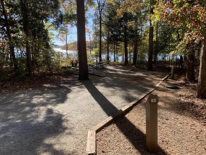 A photo of Site 082 of Loop BLOO at RUDDS CREEK REC. AR. with Picnic Table, Electricity Hookup, Fire Pit, Lantern Pole, Water Hookup