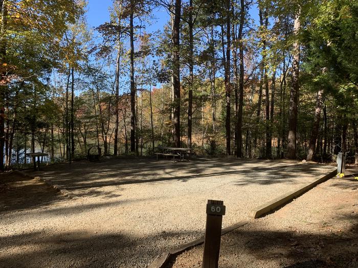A photo of Site 060 of Loop BLOO at RUDDS CREEK REC. AR. with Picnic Table, Electricity Hookup, Fire Pit, Lantern Pole, Water Hookup